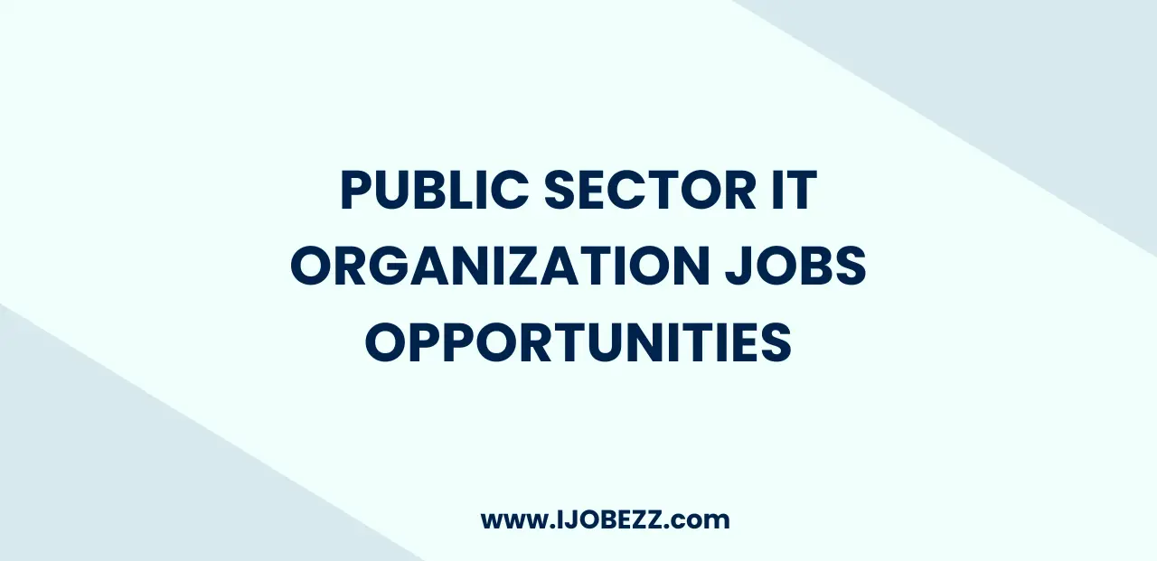 Public Sector IT Organization Jobs Opportunities