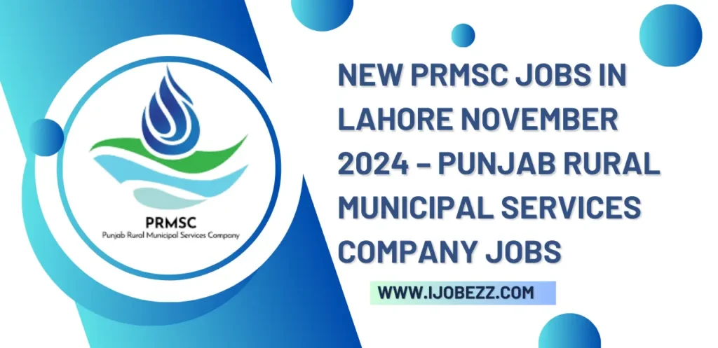 New PRMSC Jobs in Lahore November 2024 – Punjab Rural Municipal Services Company Jobs